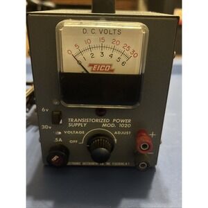 VTG 1960's EICO 1020 Transistorized Power Supply Analog Meter USA Power Tested